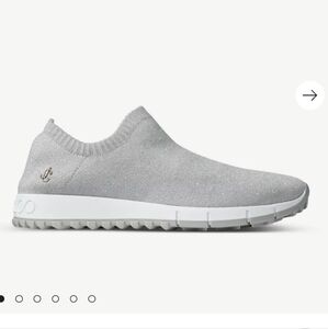 Jimmy Choo Verona KXQ Silver Tennis Shoes